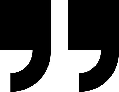 Quote Marks Abstract Vector Icon Quotes icon. Quote mark icon for conversation or definition. Quote speech symbol vector illustration.Quote mark. Quotes icon. Black quotes icon vector