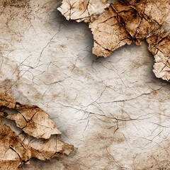 Poster - Torn and Aged Paper Texture with Cracks, Shadows, and a Rustic Aesthetic - Vintage Design Element for Backgrounds and Overlays