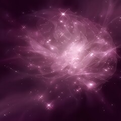 Poster - ethereal nebulous cloudscape luminescence starry night beauty serene purple abstract fantasy artwork