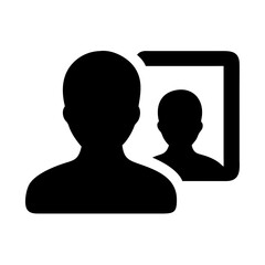 Poster - Find profile avatar person user account identity member icon silhouette vector graphic image