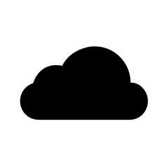 Poster - Black cloud weather forecast icon vector illustration cloudscape symbol climate sky nature graphic