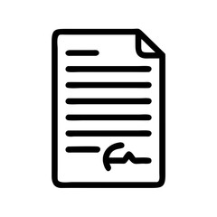 Poster - Illustration of a document, contract, agreement, paper, form, file, sheet, with signature line art