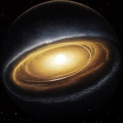 Poster - Galactic Formation Process and Stellar Dust Disks Surrounding Bright Core in Cosmic Space.