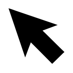 Poster - Black arrow cursor icon vector illustration for web design pointer navigation element