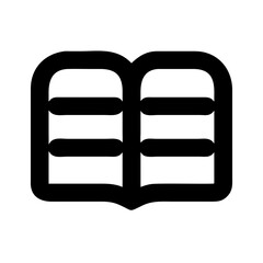 Poster - Open book reading education knowledge learning library study textbook literature icon vector graphic