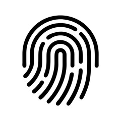 Poster - Fingerprint identification scan security access biometric authentication technology vector icon
