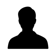 Poster - Silhouette person profile avatar user icon vector graphic illustration image design silhouette person profile avatar