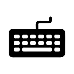 Poster - Keyboard vector icon illustration for typing and computer input device accessory design needs
