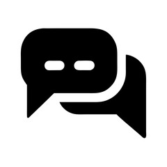 Poster - Chat bubble message conversation communication dialogue speech talk discussion icon vector graphic design