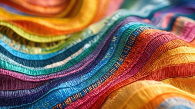 light ripple curve, vibrant thread, background