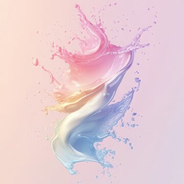 light splash twist, pastel shape, background