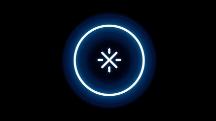Poster - luminous symbol glowing aura centered on black backdrop radiating cosmic mysteriousness artistically