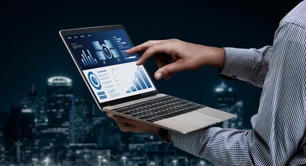 Poster - business data dashboard provide business intelligence analytic for marketing strategy planning snugl