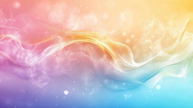 Curving liquid mist element on a vibrant swirl backdrop