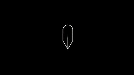 Poster - Minimalist Stylized Feather Icon Design on Plain Backdrop Symbolizing Writing and Creative Inspiration