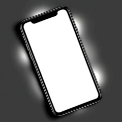 Poster - Modern Blank Smartphone Display Mockup Design Against a Dark Background for Tech Product Presentation