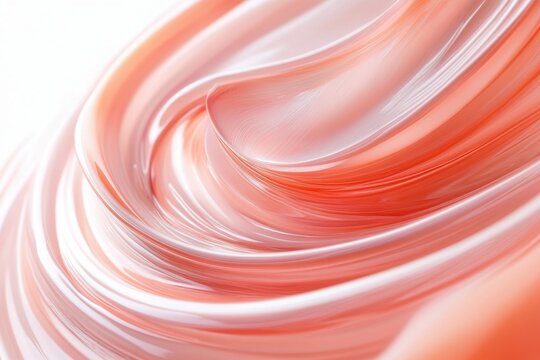 Liquid stroke twists gently on a soft moving background