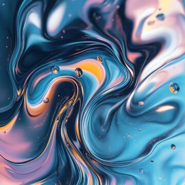 A pushing liquid swirl featuring a soft shimmer background