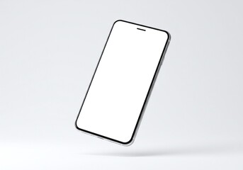 Isolated smartphone mockup with blank screen for app design and presentation use isolated on white background