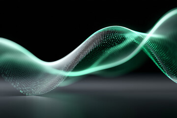 Aufkleber - Abstract Data Flow: An abstract representation of data flowing through a digital space, rendered with flowing curves, capturing the essence of connectivity and technological innovation.