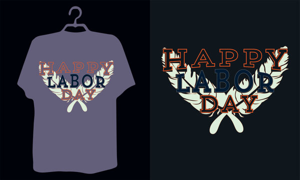 vector set of black and white labels with birds, LABOR DAY VECTOR ART ILLUSTRATION ,Happy labor day typo shirt, men and women short sleeve shirt