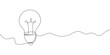 © Максим Зайков - line bulb light lightbulb icon continuous one art doodle outline. sketch line bulb lamp vector journey business idea paper plane education concept single startup design logo start up illustration hand