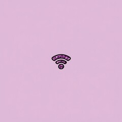 Fototapete - sparkling violet wifi symbol on light purple background wireless connectivity illustration ninetyfou