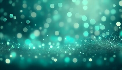 Wall Mural - bright abstract background of glitter vintage lights. sparkling mint colorful glowing bokeh confetti