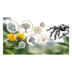 Poster - Technological Advancement in Harmony with Nature Symbiosis Synergy and Intelligent Robotic Touch.