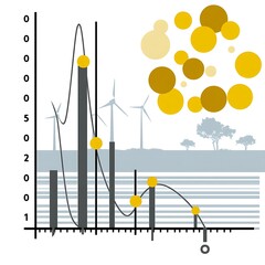 Poster - Wind Turbines and Data Graph Visualization for Energy Analysis in Sustainable Development.