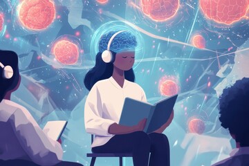 Poster - A new learning app uses gamification to help students master complex subjects, but it begins to alter their memories, making them forget important life lessons .