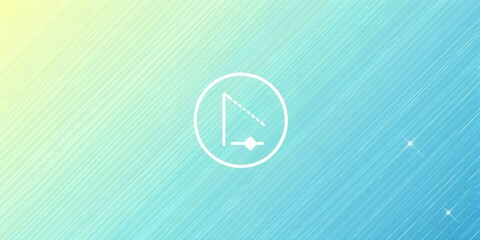 Poster - Abstract gradient background with a white circular icon containing a line and a dotted line