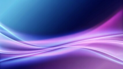 Fototapete - Minimalistic abstract background with blue violet 3d waves. Banner with purple soft wavy embossed texture. Horizontal poster with copy space for text. Design digital frequency for background