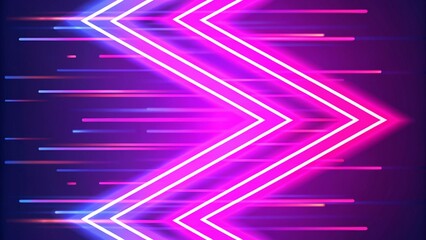 Poster - Speed movement neon abstract background, dynamic futuristic glow energy lines wallpaper, vibrant motion effect in digital style, colorful light trail for modern graphic design