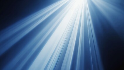 Poster - Radiant blue light beams cascading through an abstract background create a tranquil atmosphere
