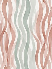 Poster - colorful abstract waves create a soothing background with a blend of pastel tones and flowing lines