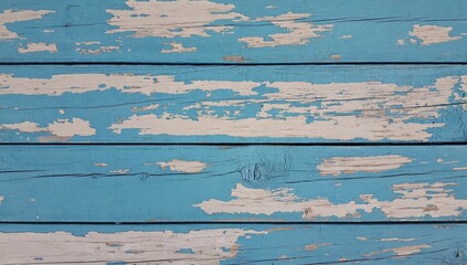 Poster - Blue wooden boards with an abstract texture offer a vibrant and rustic background for creative designs and projects