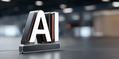 Poster - AI innovation in industry: A dynamic visual representing the transformative power of artificial intelligence in modern technology. Showcasing the seamless fusion of technology and design.