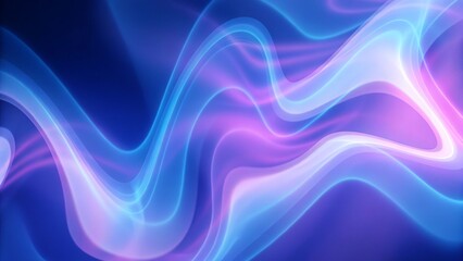 Poster - Abstract diffluent paint with purple and blue glow. Wavy glowing pattern for your design. Stylish background from swirling lines. Perfect for futuristic, modern, and creative visual themes.