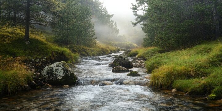 mist stream rush, dreamy stroke, background