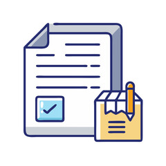 Poster - Complete Documents With Pencil and Approval Tick Concept
