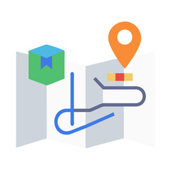 Poster - Package Tracking with Map Location and Delivery Route