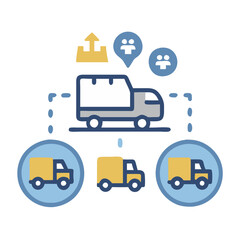 Poster - Delivery Network Logistics Optimization and Distribution Concept