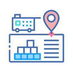 Poster - Logistics, delivery tracking, supply chain, and transportation icon