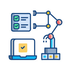 Poster - Automation and Quality Control with Machine and Technology Icon
