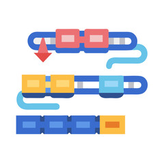 Poster - Flowchart diagram with arrow for process implementation