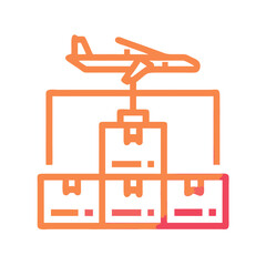 Poster - Air cargo delivery and global shipping icon concept