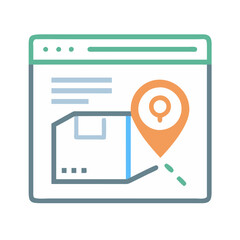 Poster - Online Package Tracking and Delivery Service Illustration