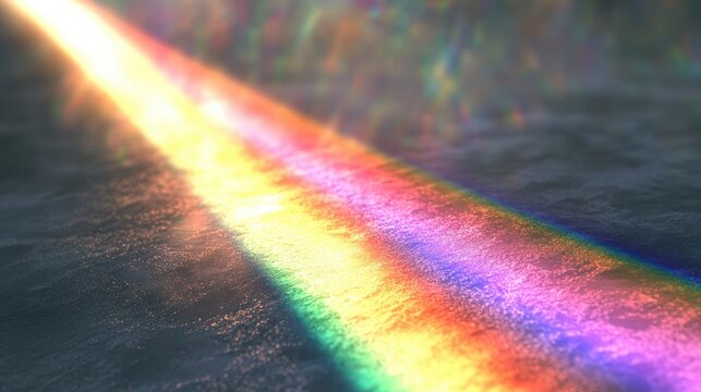 Prism drop rushes gently on a glowing hazy background