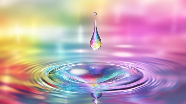 A rushing prism drop featuring a glowing haze background